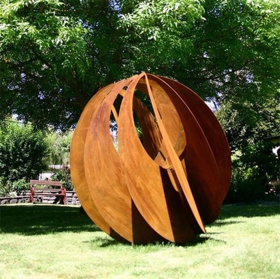 Acciaio vuoto Art Sphere Sculpture di Corten del metallo 600mm 900mm