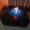 Patio nero ad alta temperatura Heater Fire Table del gas del quadrato del metallo di colore