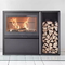 Stufa bruciante di legno dell'interno di Heater Matt Black Freestanding Steel Fireplace