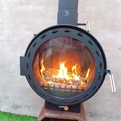 Il legno moderno di stile ha infornato i camini di legno d'attaccatura fissati al muro della stufa di combustione