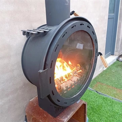 Il legno moderno di stile ha infornato i camini di legno d'attaccatura fissati al muro della stufa di combustione