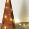 ornamenti d'acciaio del giardino del metallo di Corten dell'albero di Natale di 500mm con il LED