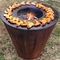 Combustione di legno del cono del barbecue di Corten della griglia superiore all'aperto d'acciaio moderna della stufa