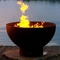 Fuoco d'acciaio Pit Bowl For Outdoor Camping di Corten di emisfero bruciante di legno