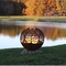 Fuoco Pit With Ash Tray della sfera del globo di Autumn Sunset Leaf Weathering Steel