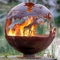 OEM d'acciaio del pozzo del fuoco della palla rotonda del globo del fuoco di Corten dei cervi del terreno boscoso