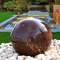Fontana d'acciaio del giardino della caratteristica dell'acqua della sfera di Fuxin Corten a forma di palla