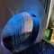 Fontana d'acciaio della caratteristica dell'acqua del paesaggio di Corten della cascata rotonda con la luce del LED