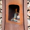 Deposito di legname all'aperto d'acciaio del camino di Corten di progettazione di Tendu per il cortile