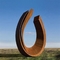 Estratto moderno Ring Corten Steel Art Sculpture