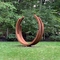 Grande metallo rustico Art Sculptures di Ring Corten Steel Sculpture Abstract