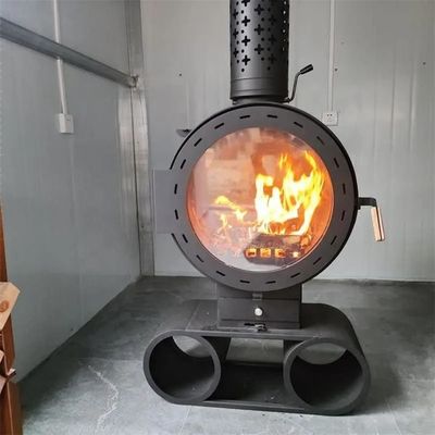 Camino d'attaccatura bruciante della stufa di legno indipendente dell'interno europeo